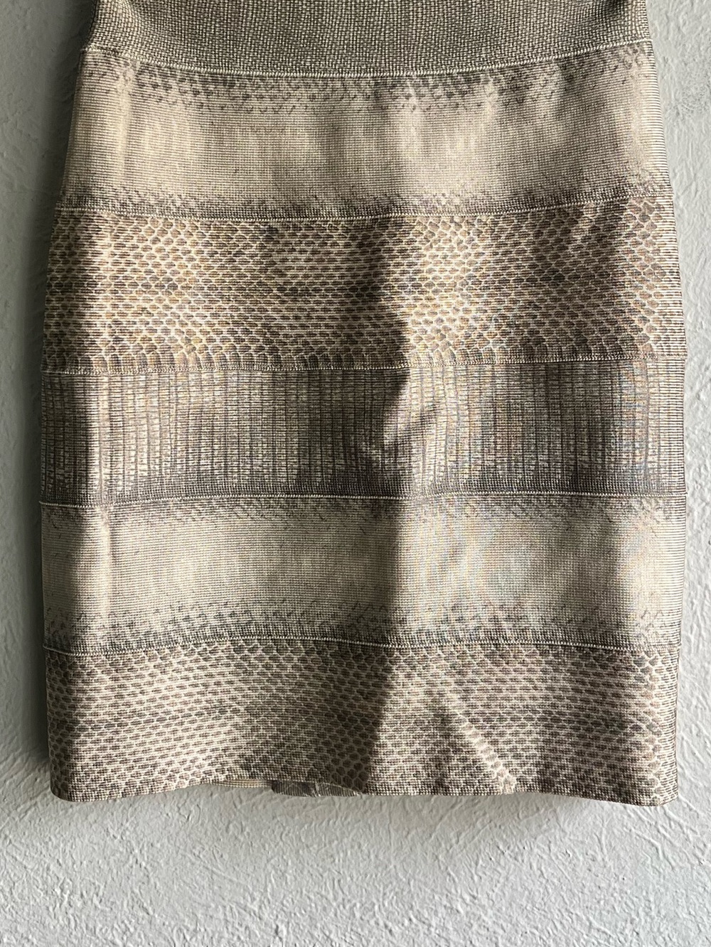 Herve Ledger snake print bandage skirt xs